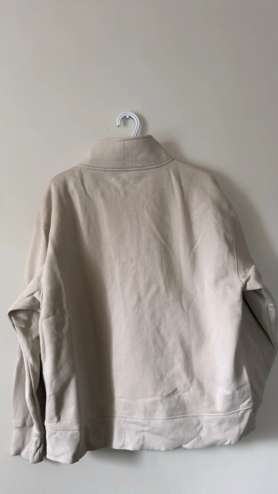 Image for Chandail demi-zip manches longues beige