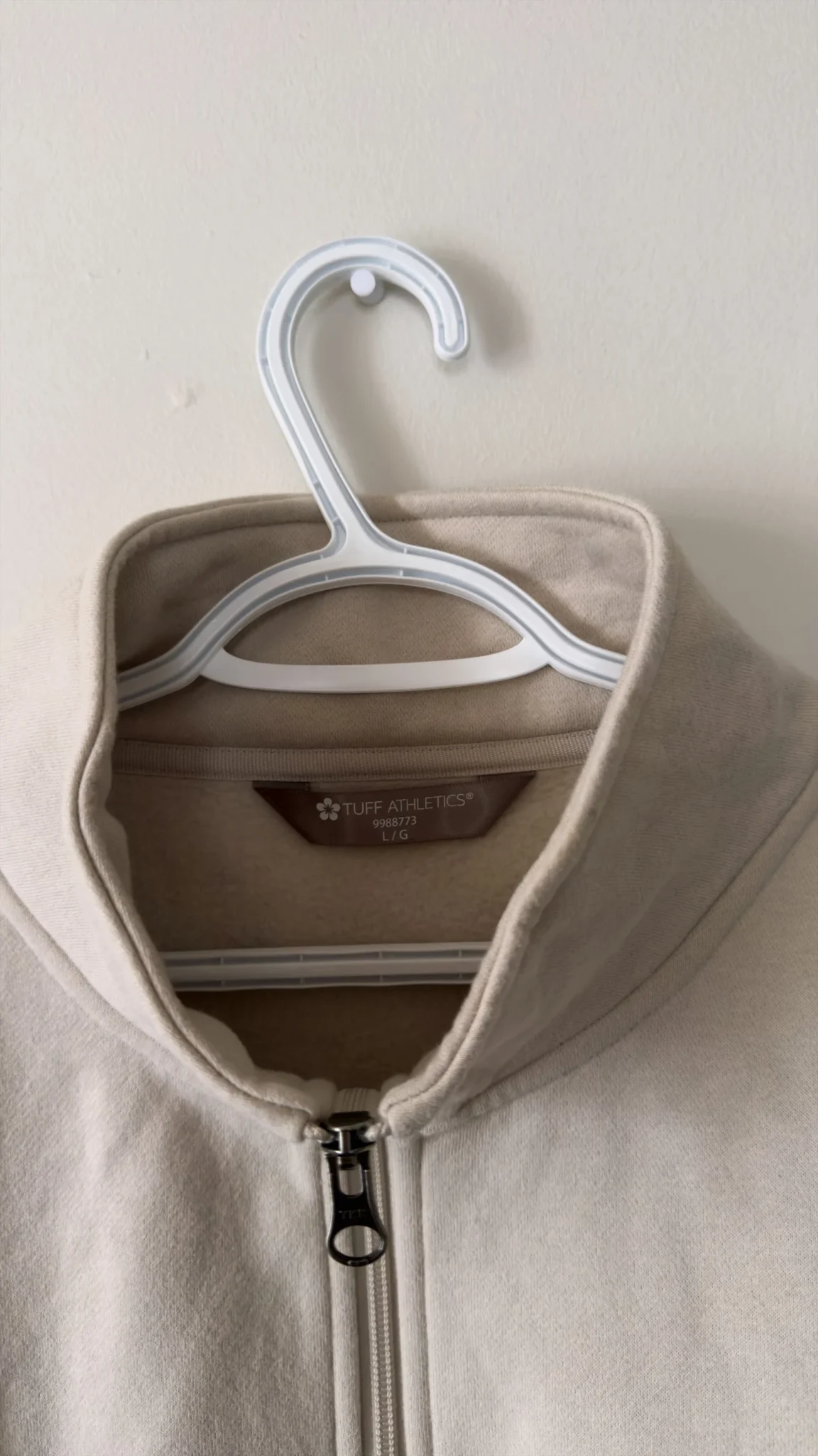 Image for Chandail demi-zip manches longues beige