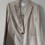 Thumbnail for Veston en lin beige H&M