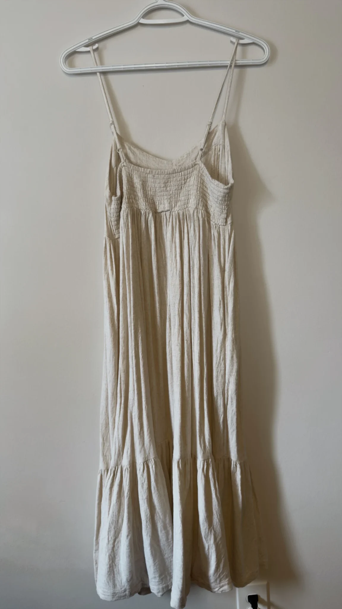 Image for Robe longue en lin beige American Eagle