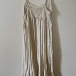Thumbnail for Robe longue en lin beige American Eagle