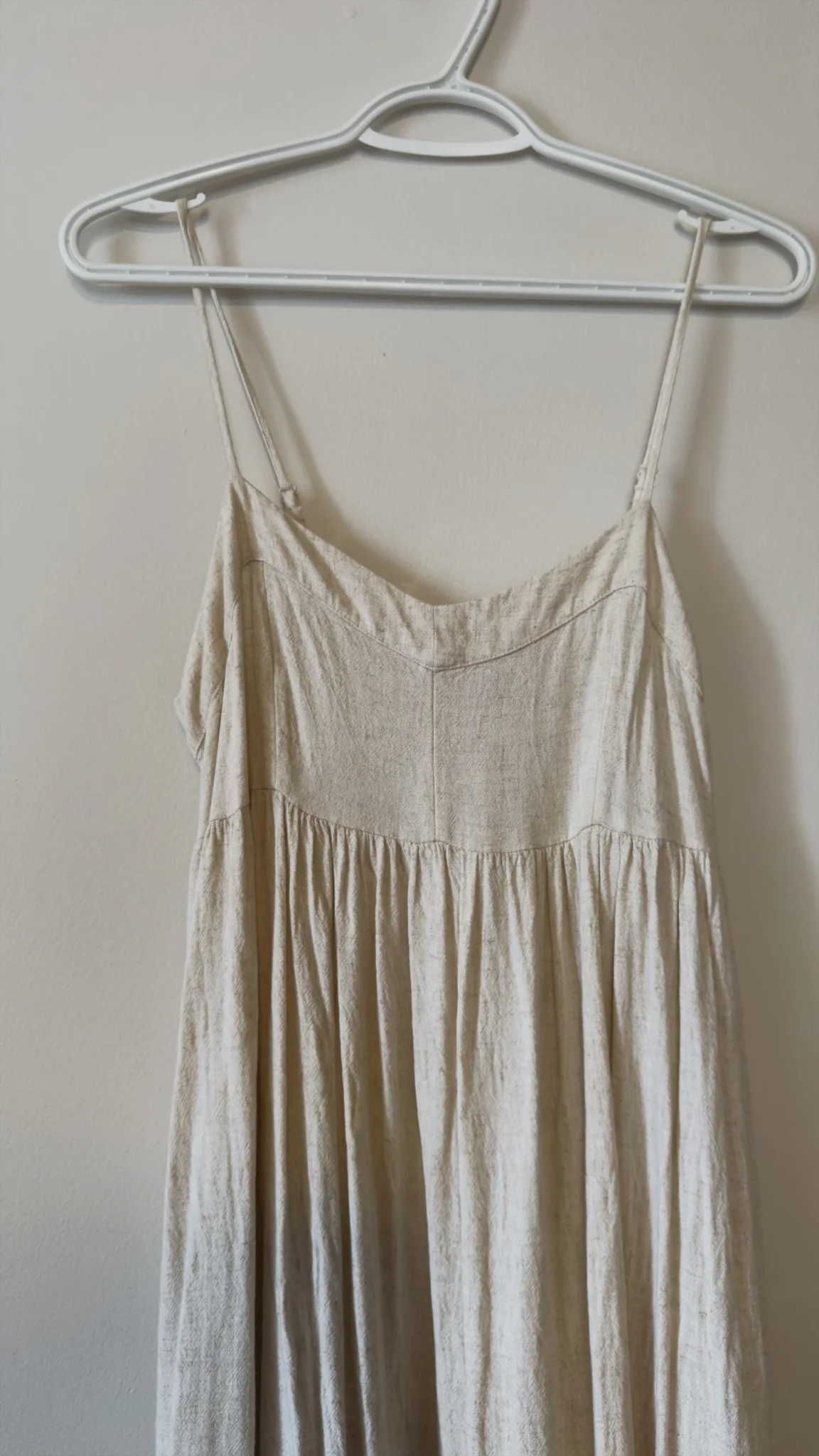Image for Robe longue en lin beige American Eagle