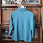 Featured thumbnail for IN  CASHMERE-Pull col roulé turquoise foncé