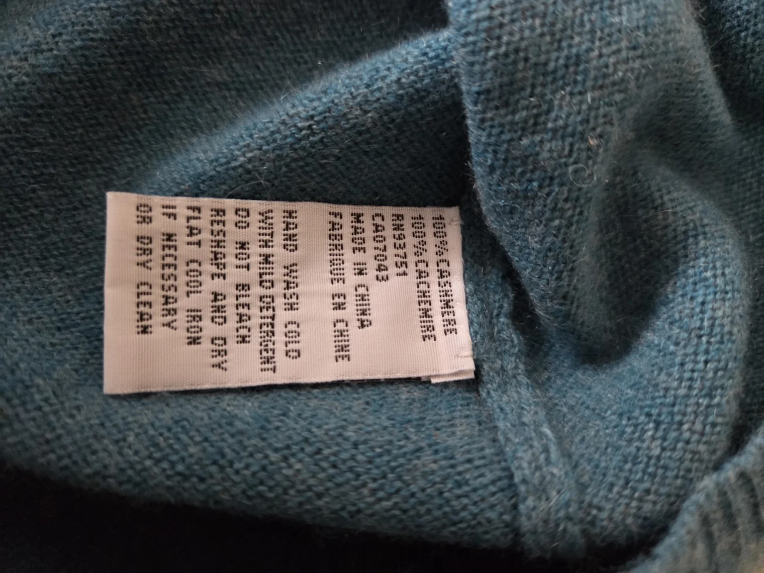 Image for IN  CASHMERE-Pull col roulé turquoise foncé
