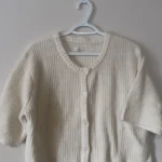 Featured thumbnail for Cardigan doux manches courtes blanc Aerie