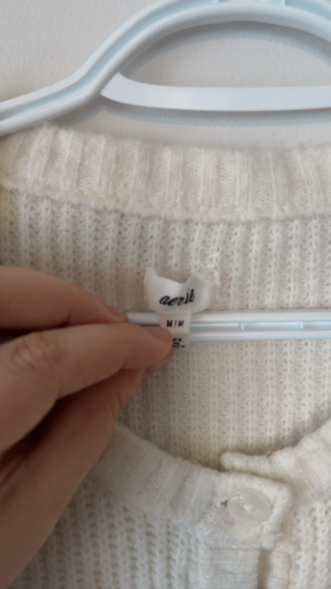 Image for Cardigan doux manches courtes blanc Aerie