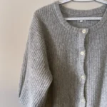 Featured thumbnail for Soft cardigan, short sleeves, Aerie grey