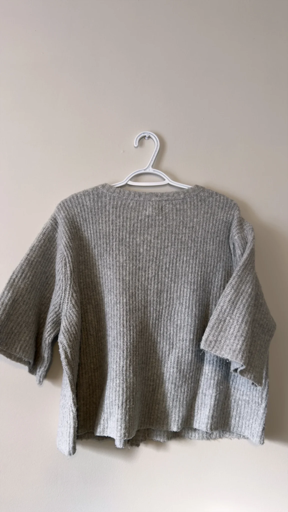Image for Soft cardigan, short sleeves, Aerie grey