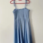 Thumbnail for Robe bleue taille élastique fines bretelles H&M