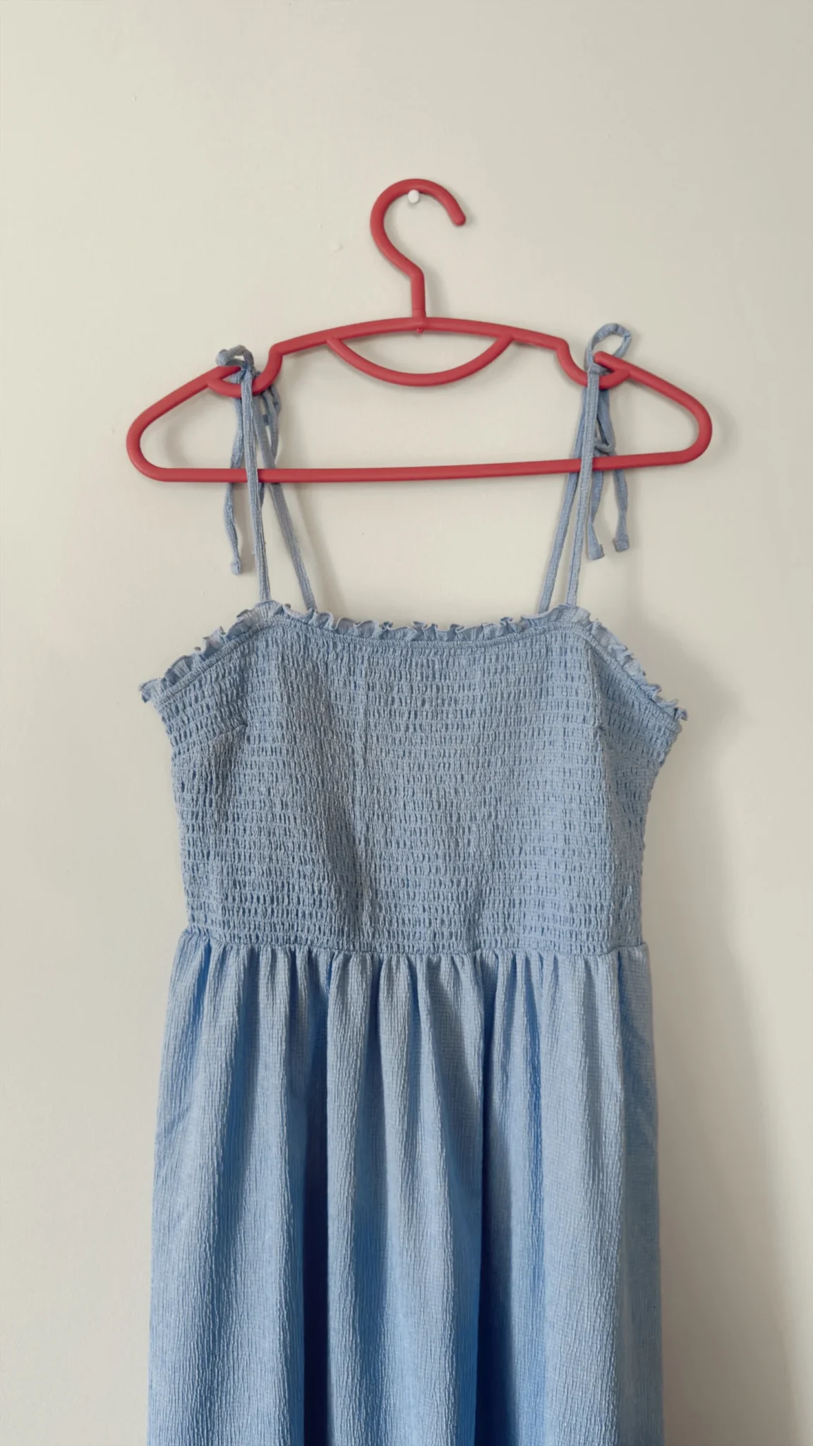 Image for Robe bleue taille élastique fines bretelles H&M