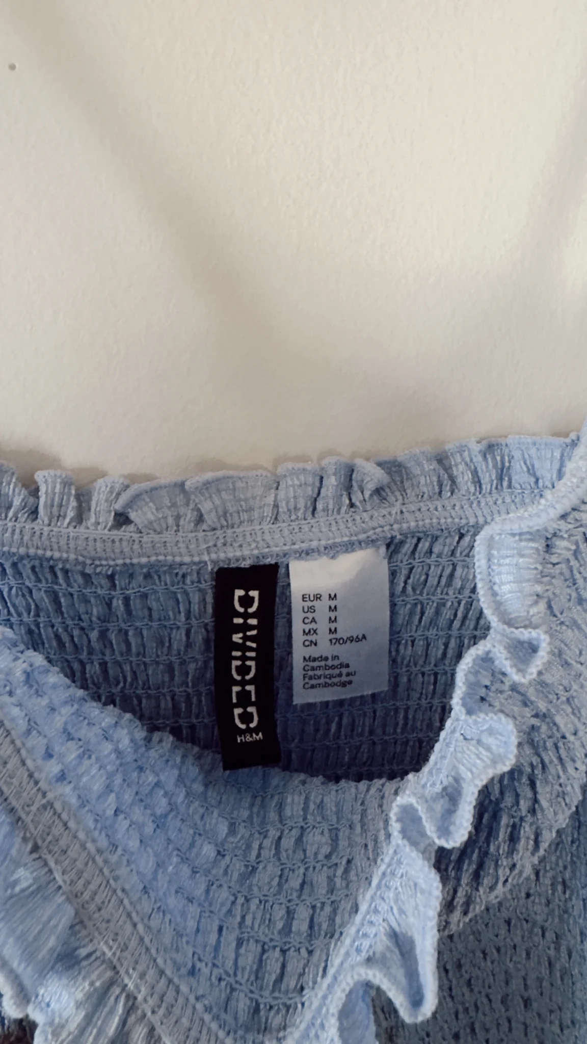 Image for Robe bleue taille élastique fines bretelles H&M