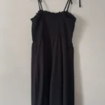 Thumbnail for Robe noire taille élastique fines bretelles H&M