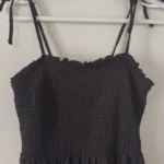 Thumbnail for Robe noire taille élastique fines bretelles H&M