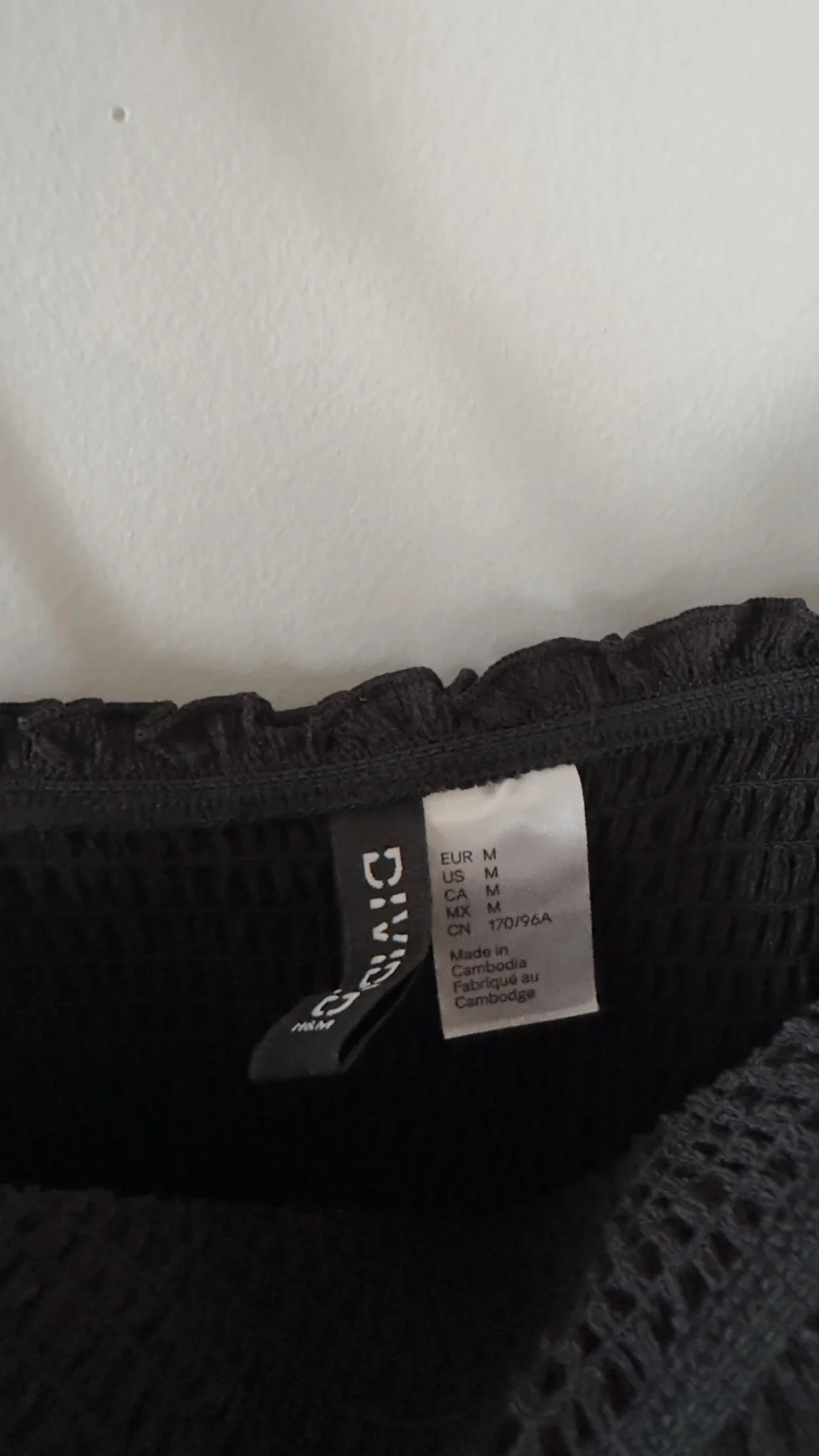 Image for Robe noire taille élastique fines bretelles H&M