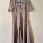 Featured thumbnail for Womance floral short-sleeved button-down dress