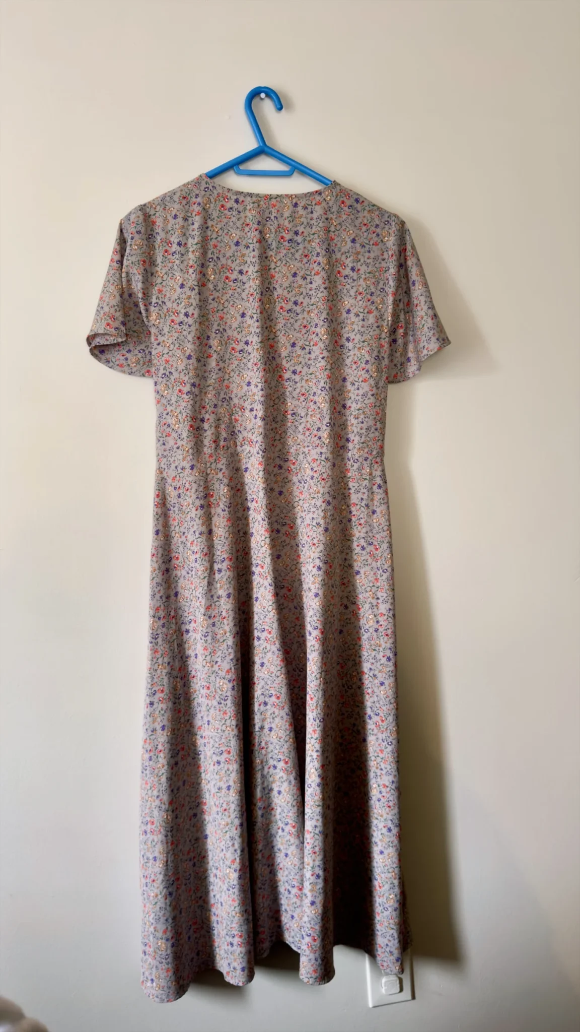Image for Womance floral short-sleeved button-down dress