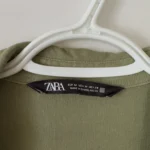 Thumbnail for Robe longue Verte boutonnée Zara