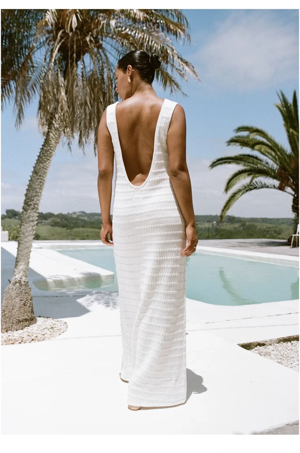 Featured image for Robe longue dos ouvert tricot SABO