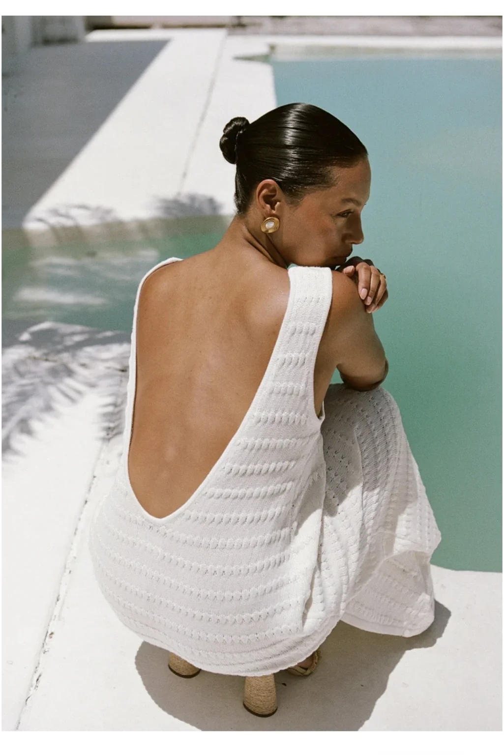 Image for Robe longue dos ouvert tricot SABO