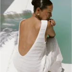 Thumbnail for Robe longue dos ouvert tricot SABO