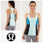 Featured thumbnail for Camisole dos nageur sport Lululemon – Style Colorblock Menthe/Bleu/Noir