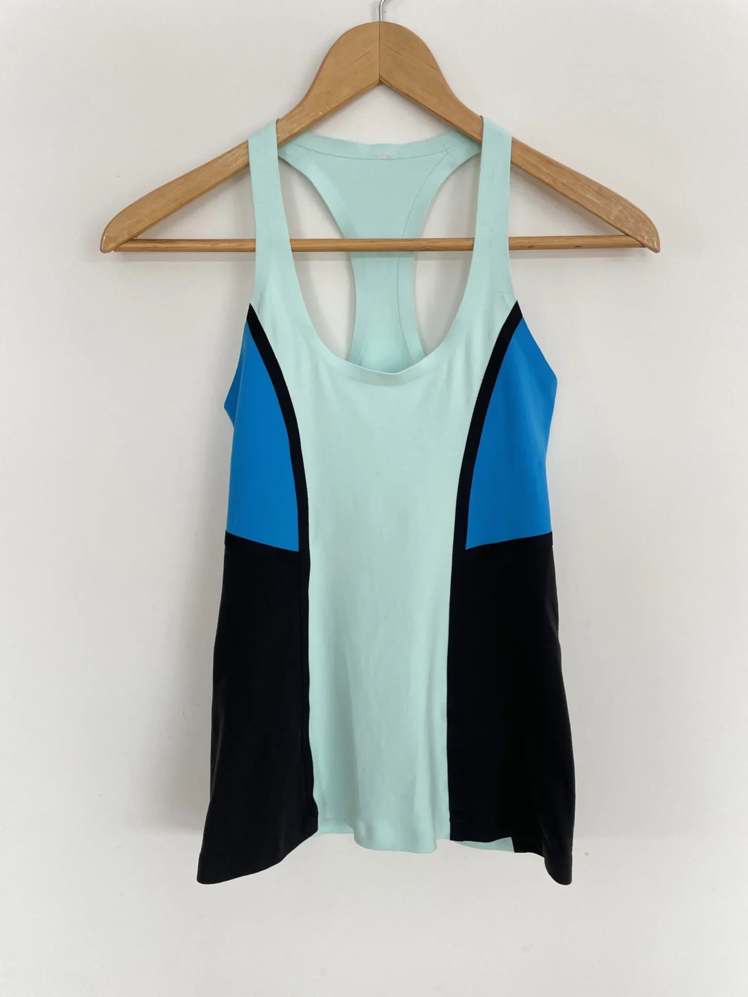 Image for Camisole dos nageur sport Lululemon – Style Colorblock Menthe/Bleu/Noir