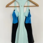 Thumbnail for Camisole dos nageur sport Lululemon – Style Colorblock Menthe/Bleu/Noir