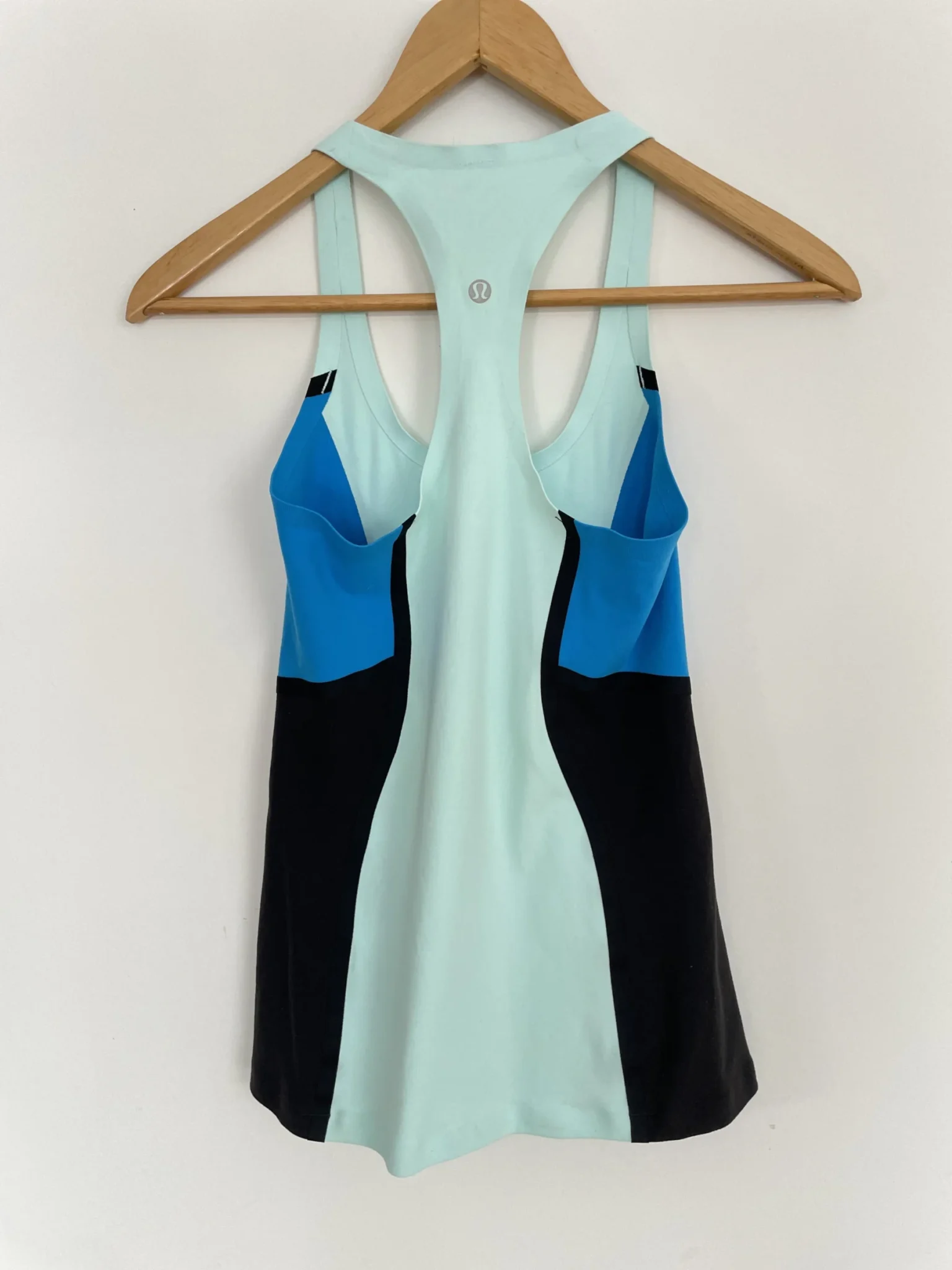 Image for Camisole dos nageur sport Lululemon – Style Colorblock Menthe/Bleu/Noir