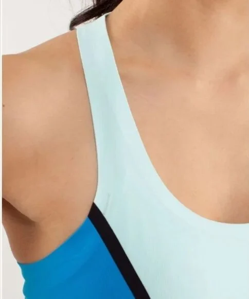 Image for Camisole dos nageur sport Lululemon – Style Colorblock Menthe/Bleu/Noir