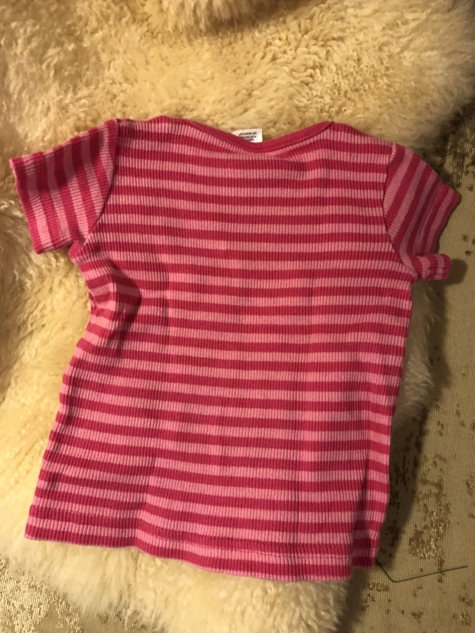 Image for Tee-shirt « ribbed » strech rose 3 mois