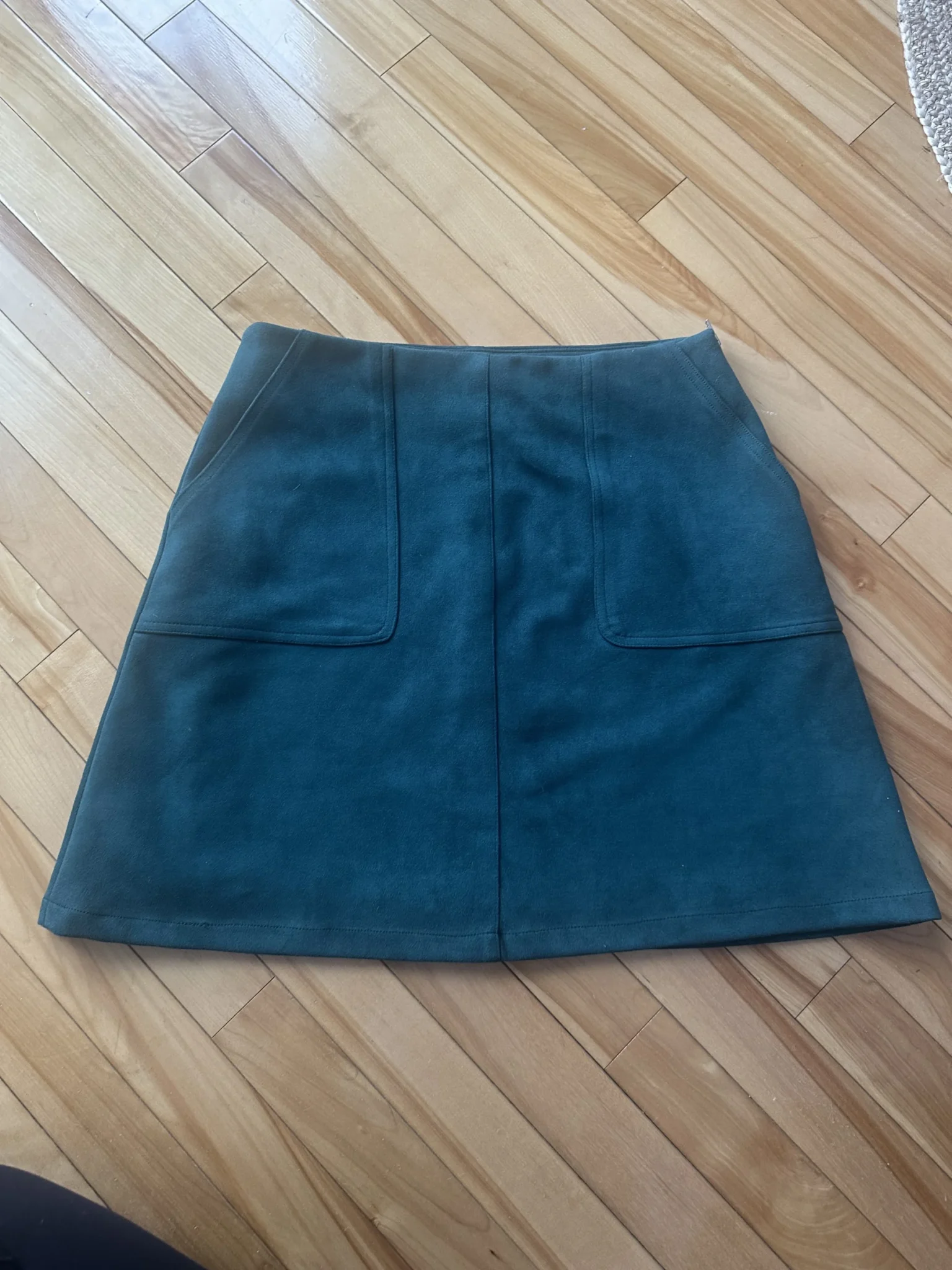 Featured image for Green velvet skirt
