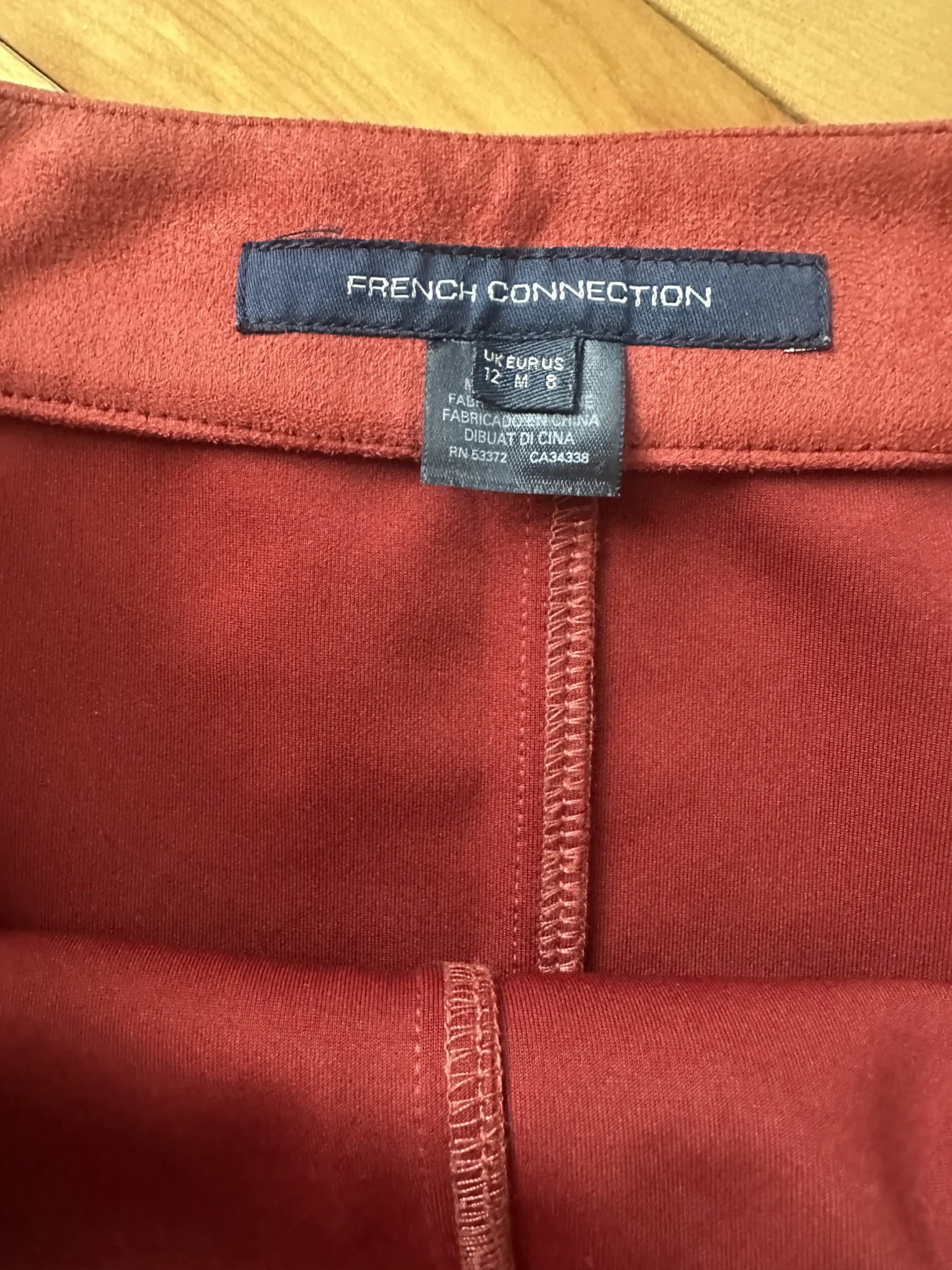 Image for Orange velvet skirt