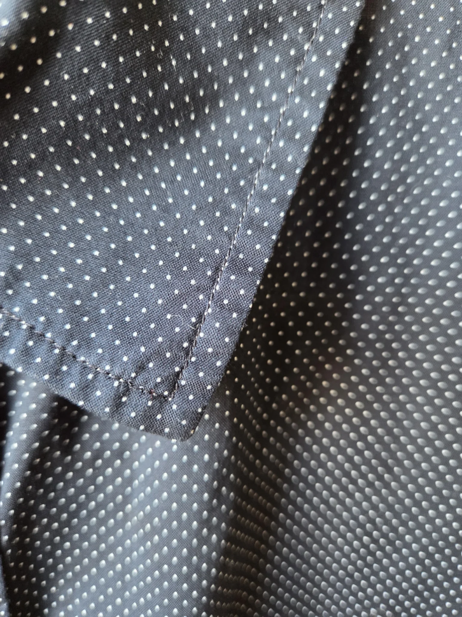 Image for Ines de la Fressange-Chemise bleu marine à pois blancs