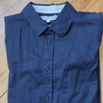 Thumbnail for Ines de la Fressange-Chemise bleu marine à pois blancs