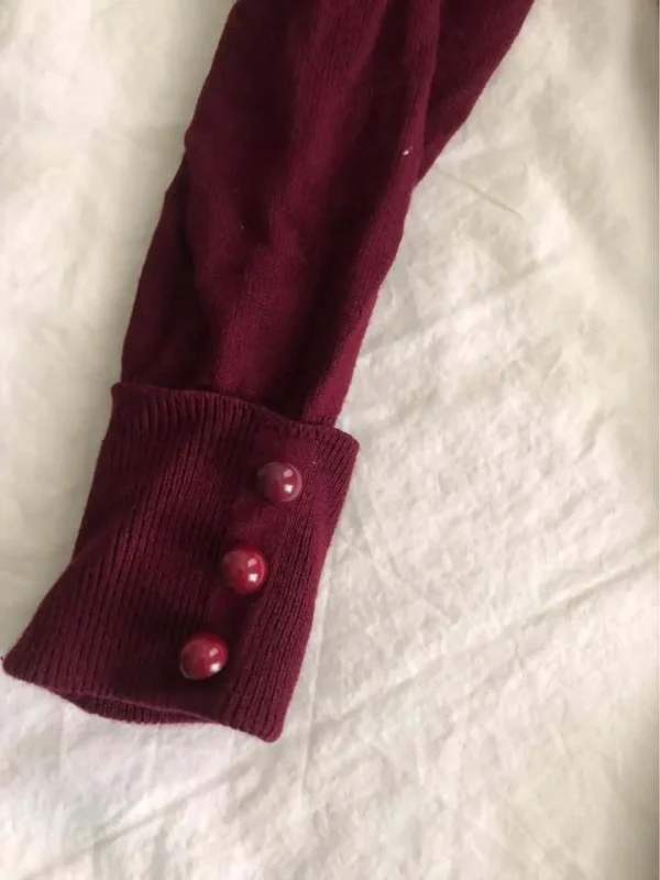 Image for Chandail rouge vin taille S