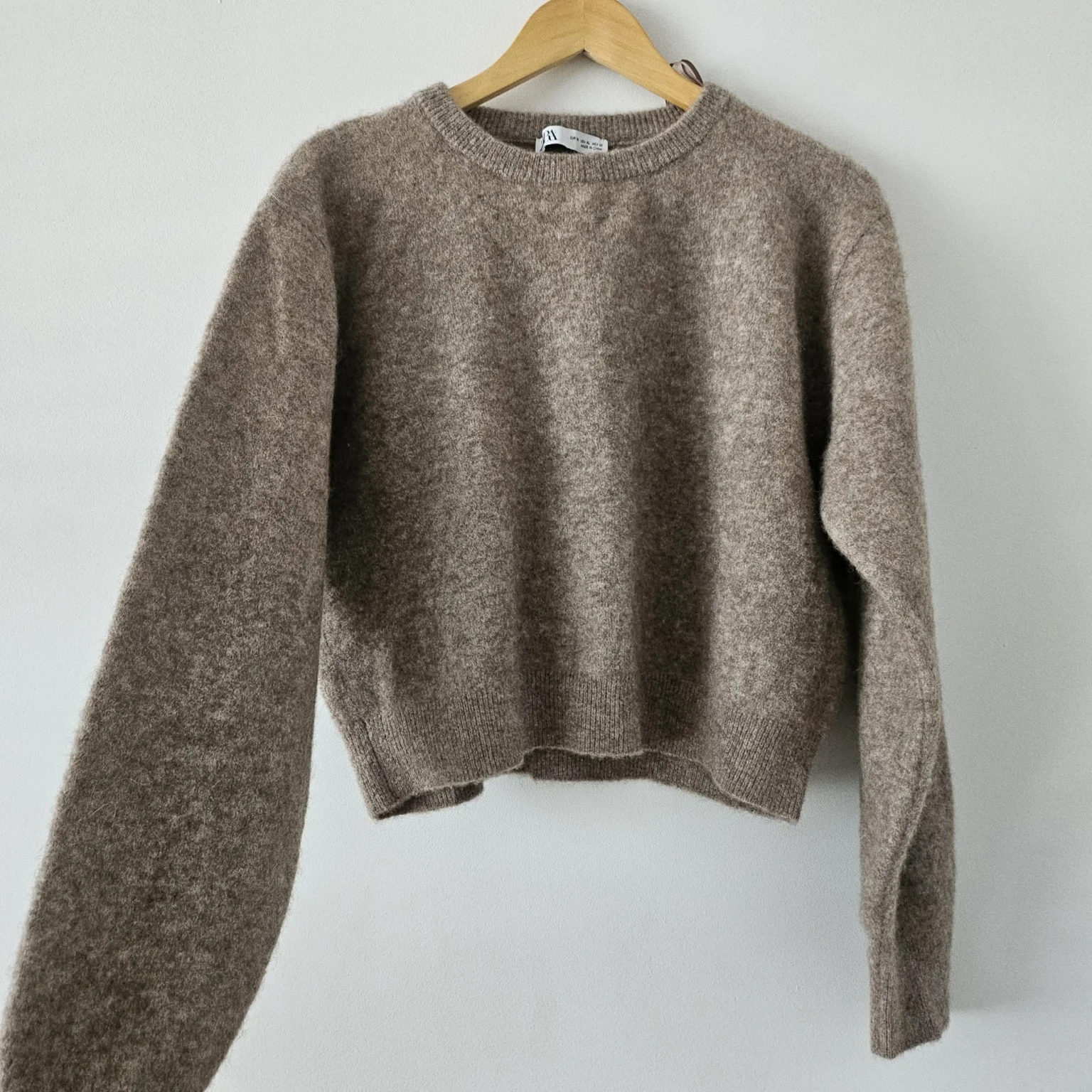 Image for BAISSE DE PRIX* Pull en maille avec laine beige/tan