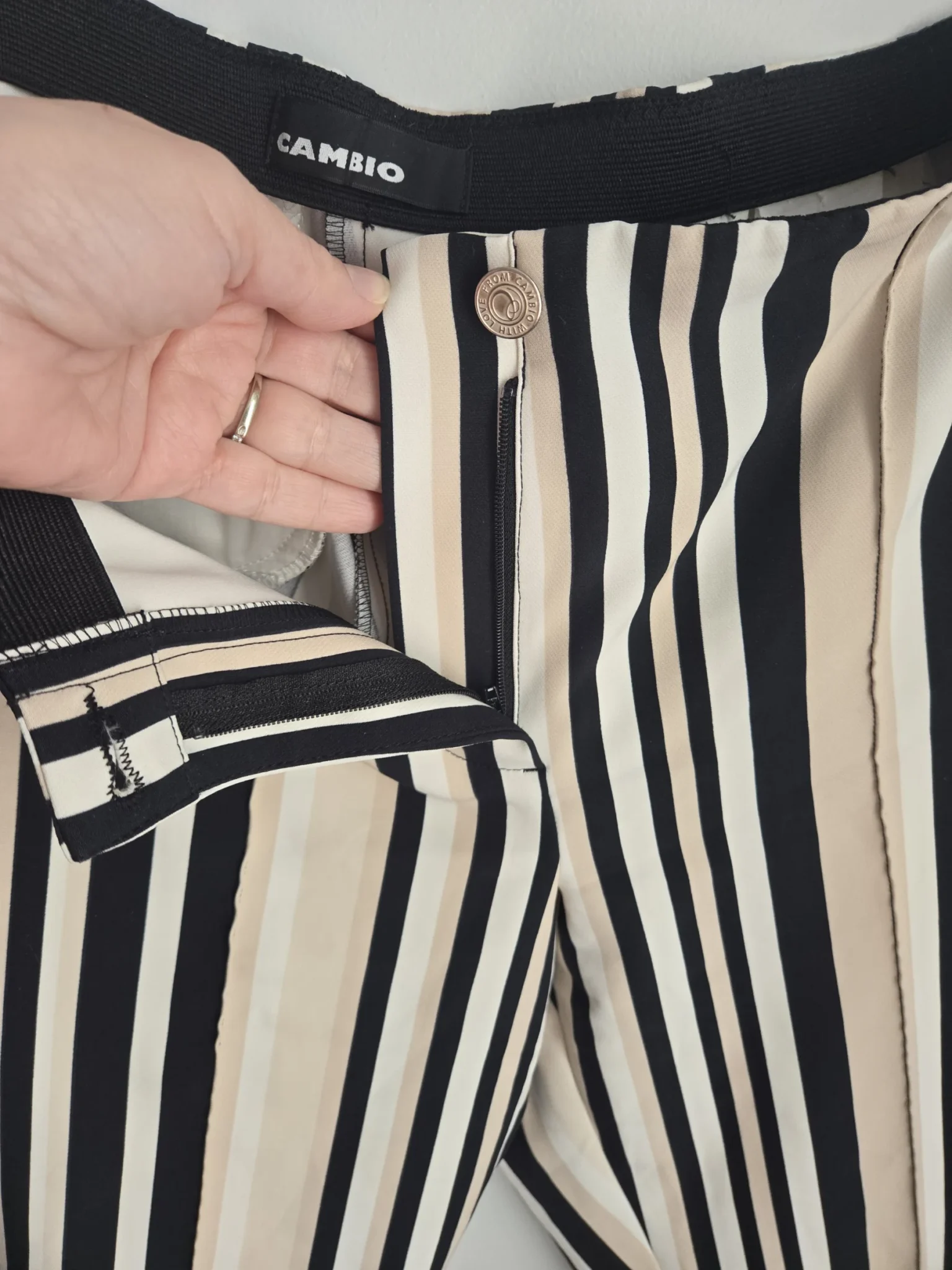 Image for CAMBIO striped trousers