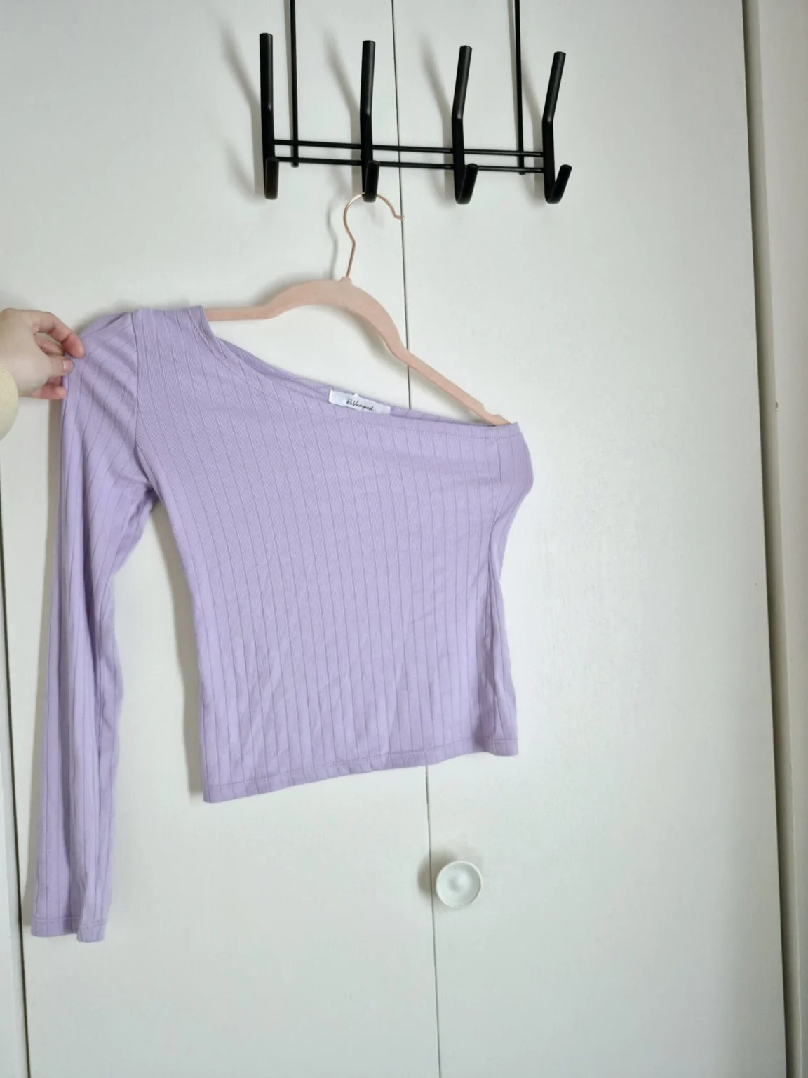 Featured image for Purple one-sleeve jumper Small