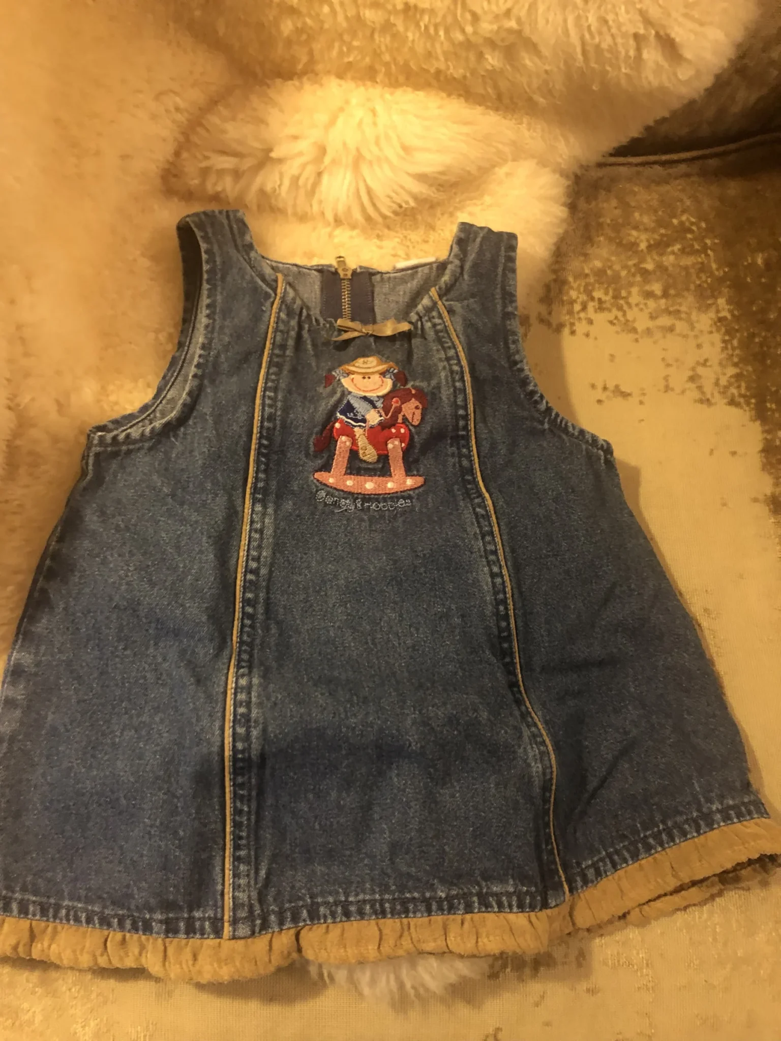 Featured image for Robe style jumper jeans, 6-9 .. fais dès 2 mois!