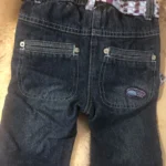 Thumbnail for Jeans bleu bébé unisexe ceinture amovible, 6 mois