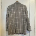 Thumbnail for Blazer oversize à carreaux pour femmes