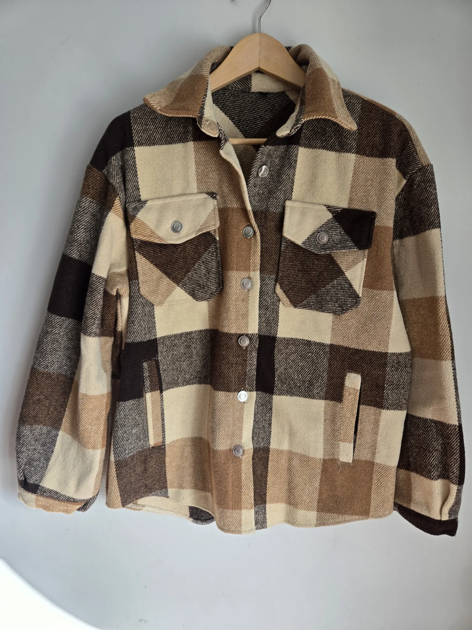 Featured image for Tan and brown shacket