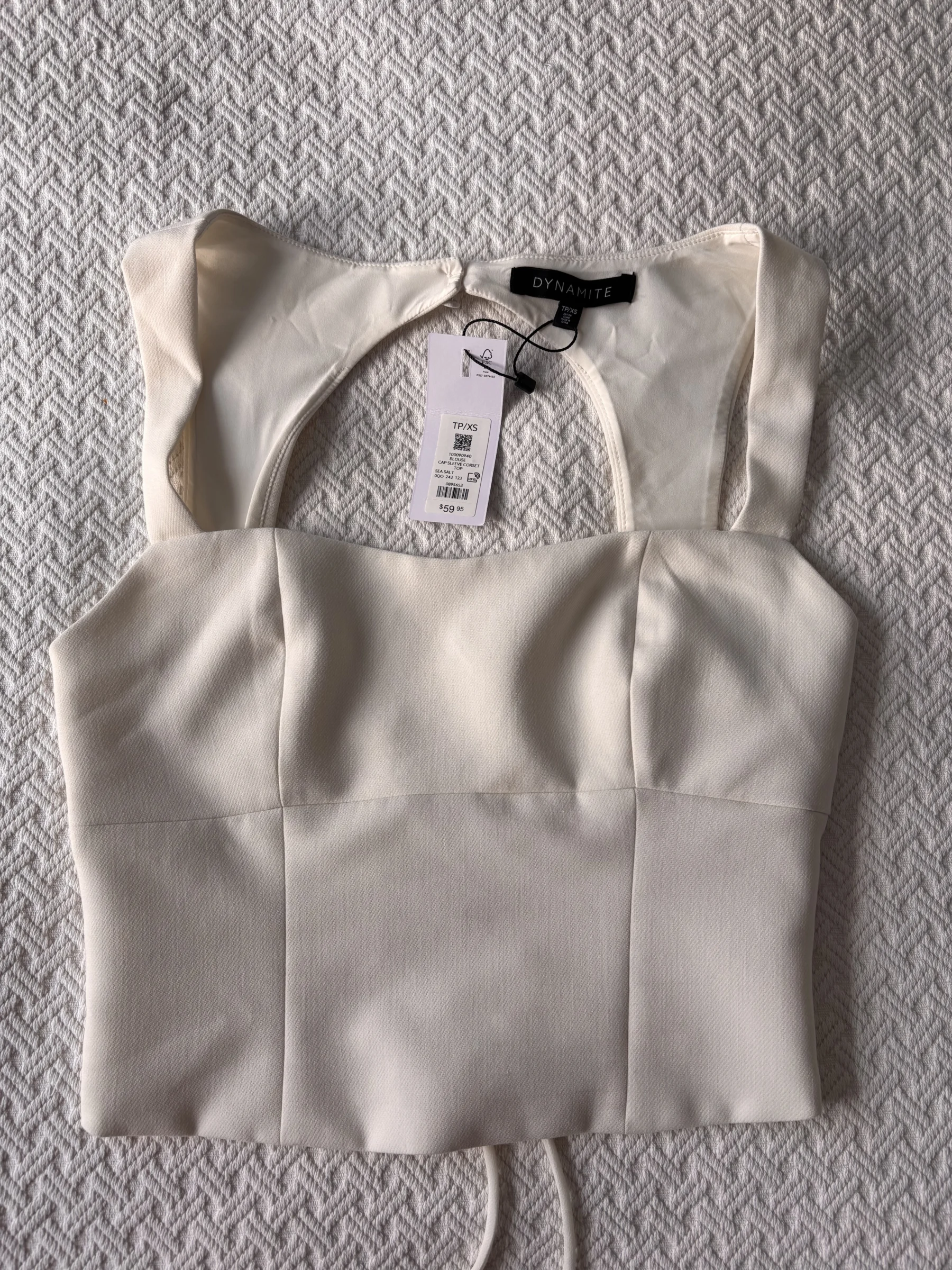 Top style corset lacé au dos Dynamite seconde main