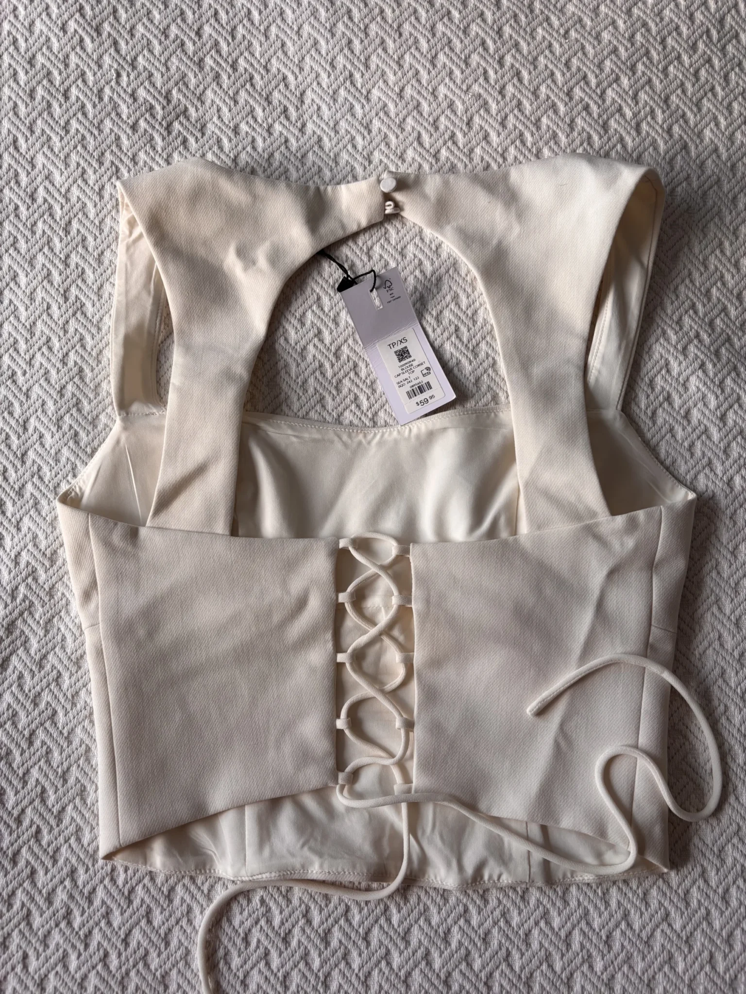 Image for Corset-style top with lace-up back