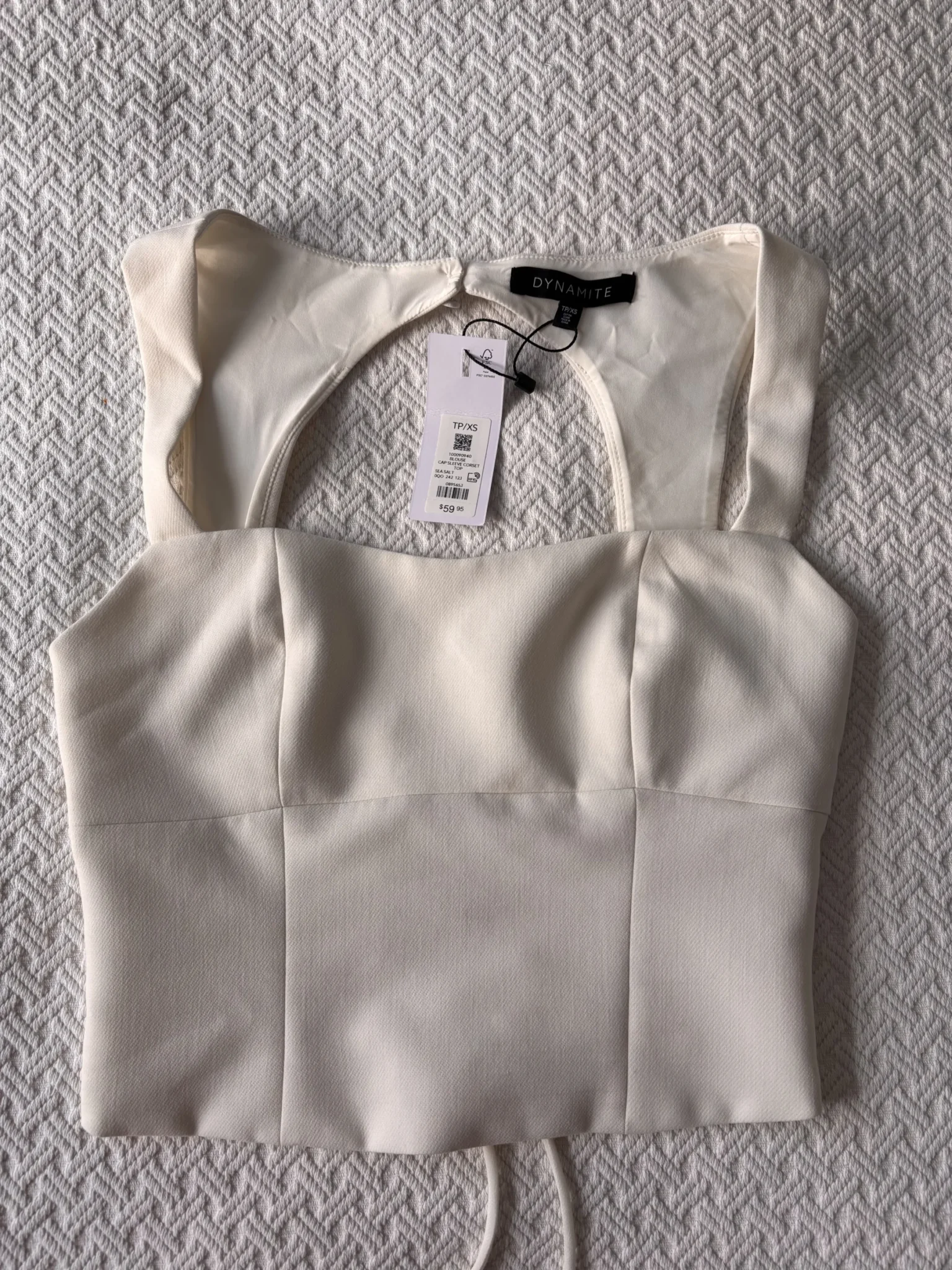 Image for Corset-style top with lace-up back