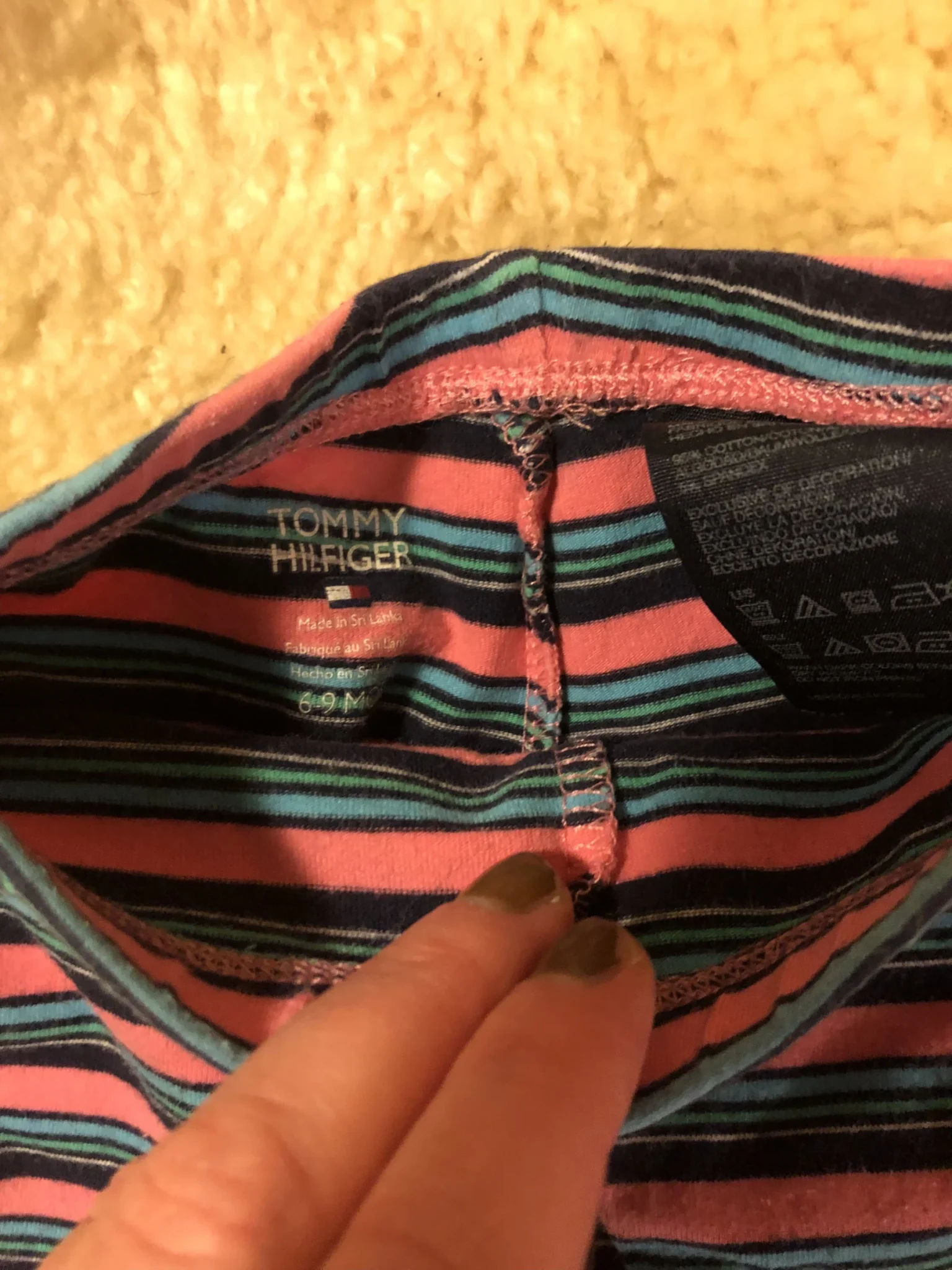 Image for Leggings rayé 6-9 fait petit