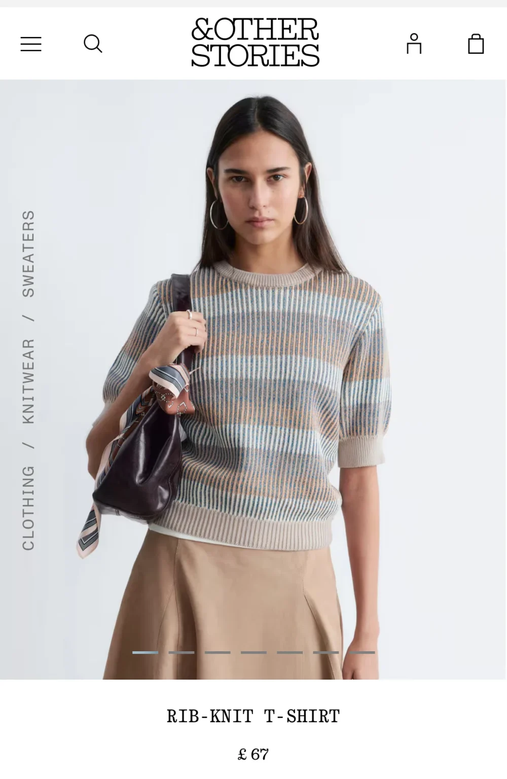 Image for And Other Stories Rib Knit T-Shirt XS