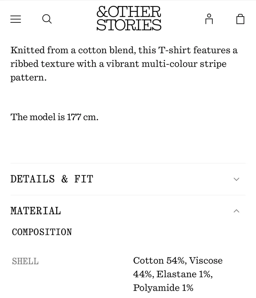 Image for And Other Stories Rib Knit T-Shirt XS