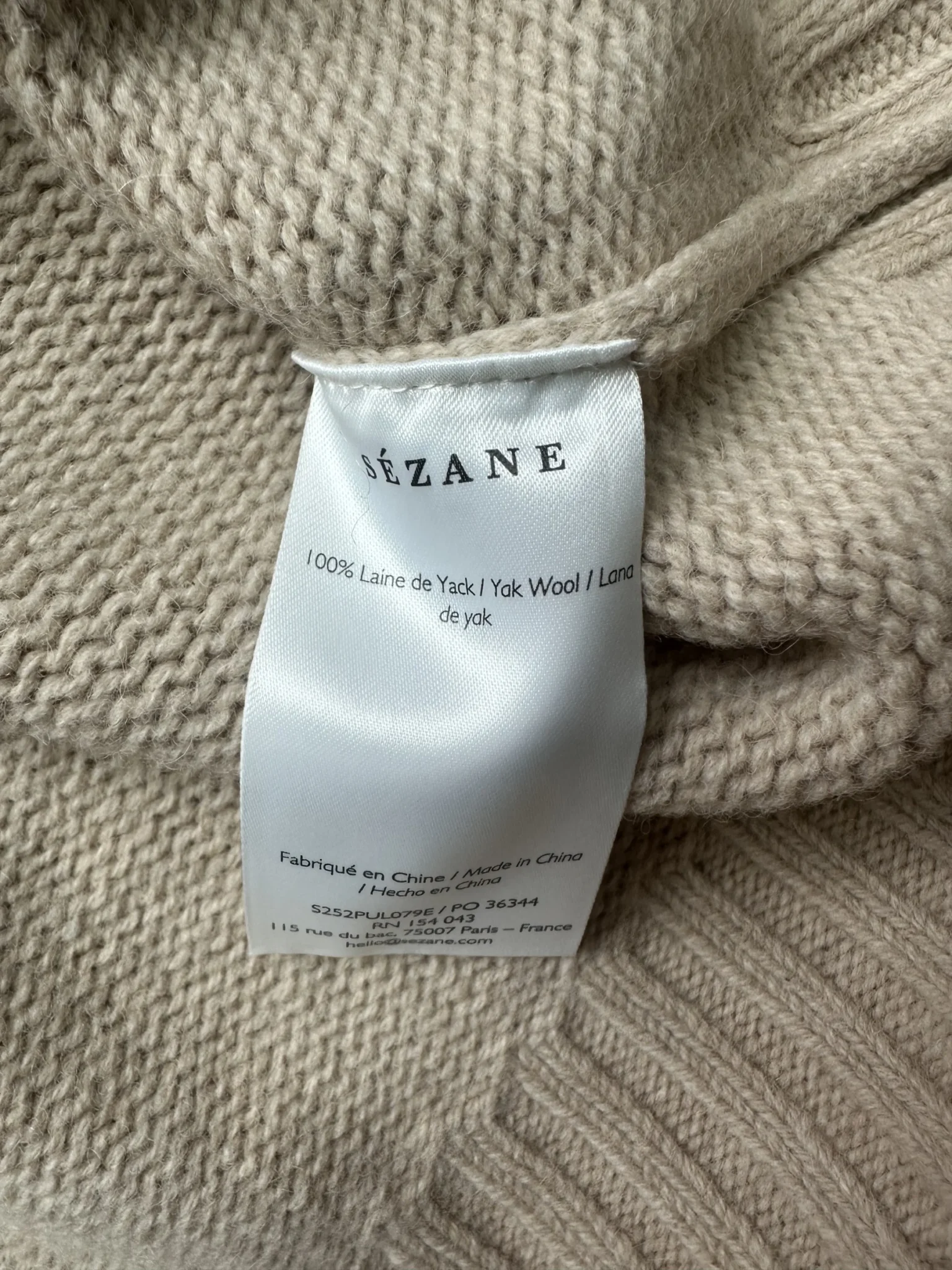 Image for Sézane Yak Jumper XXS