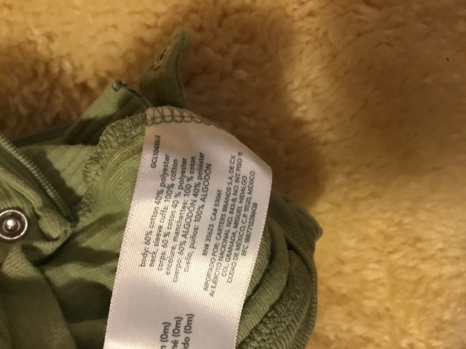 Image for Pyjama pattes longues Carters nb (0 mois)